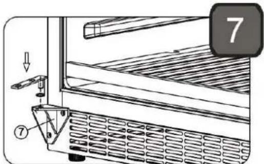 Coobinox WE 396 L-T - Wechseln des Türanschlags an Ihrem Gerät - 7