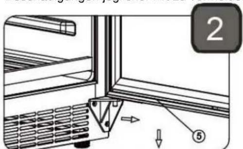Coobinox WE 300 L-T - Wechseln des Türanschlags an Ihrem Gerät - 2