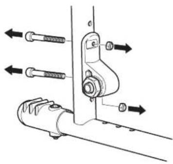 Etac M100TR - Schwerpunkteinstellung/Amputationsposition (nur mit 24" Rädern) - 2