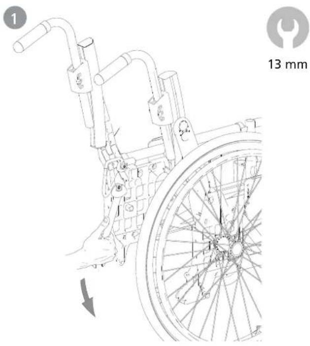 Etac Cross 5 XL - Einstellung Rückenlehnenwinkel - 2