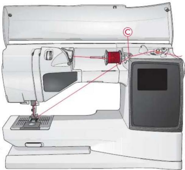 Husqvarna-Viking Eden Rose 250C - SPULEN MIT IN DER NÄHMASCHINE EINGEFÄDELTEM FADEN - 2