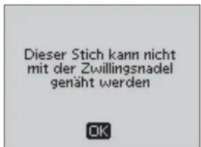 Husqvarna-Viking Eden Rose 250C - Dieser Stich kann nicht mit der Zwillingsnadel genäht werden - 6