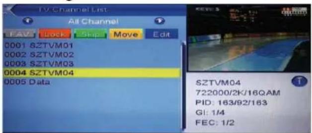 TV Star T910 - TV Channel List - 1