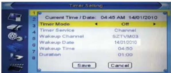 TV Star T910 - Timer Setting - 2