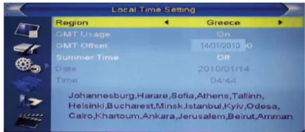 TV Star T910 - Local Time Setting - 1