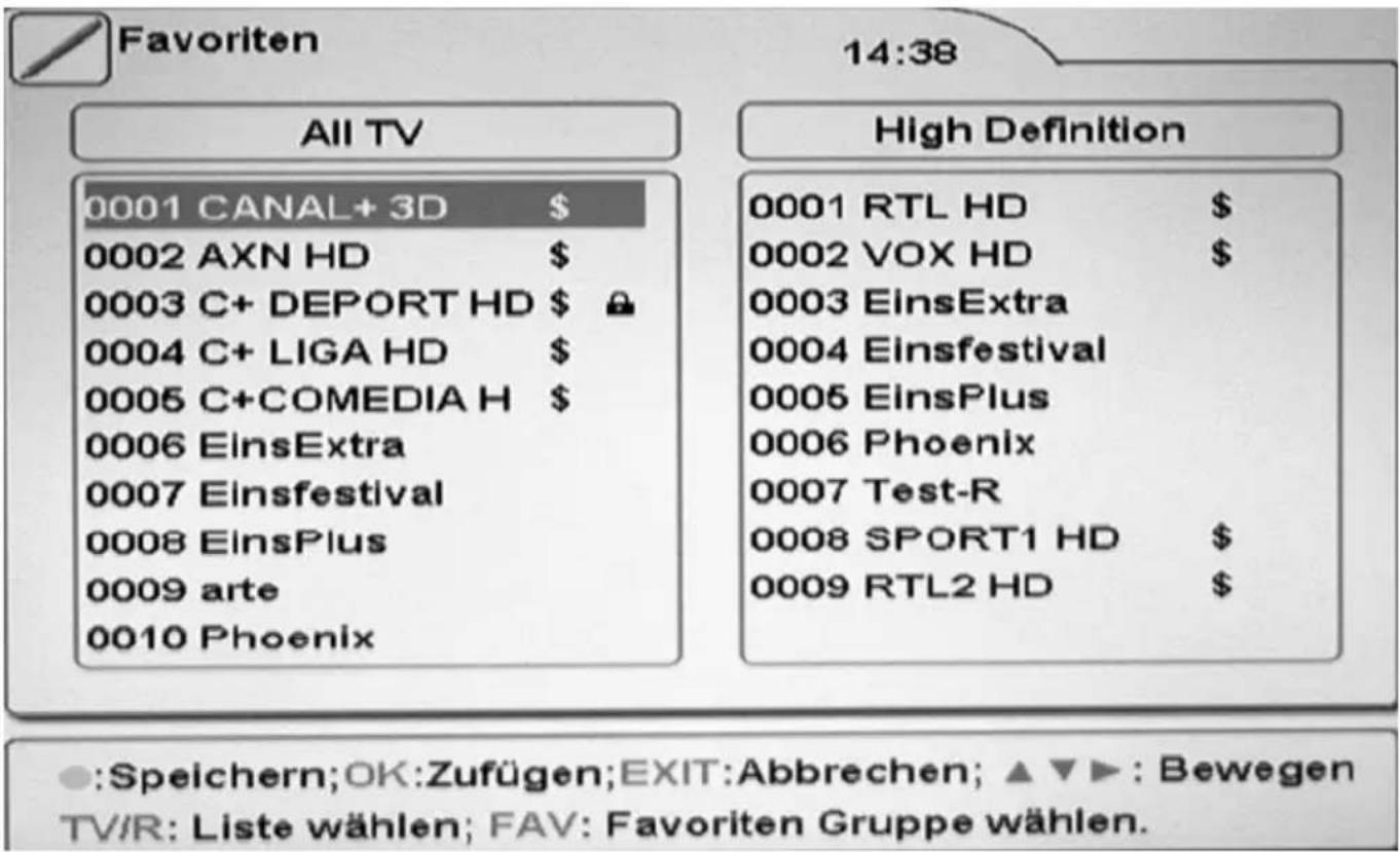 XORO HRS 8700 CI+ - Favoriten - 1