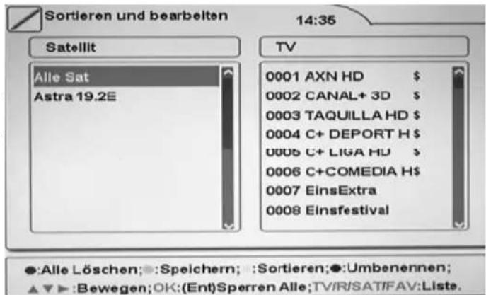 XORO HRS 8700 CI+ - Favoriten sortieren - 1