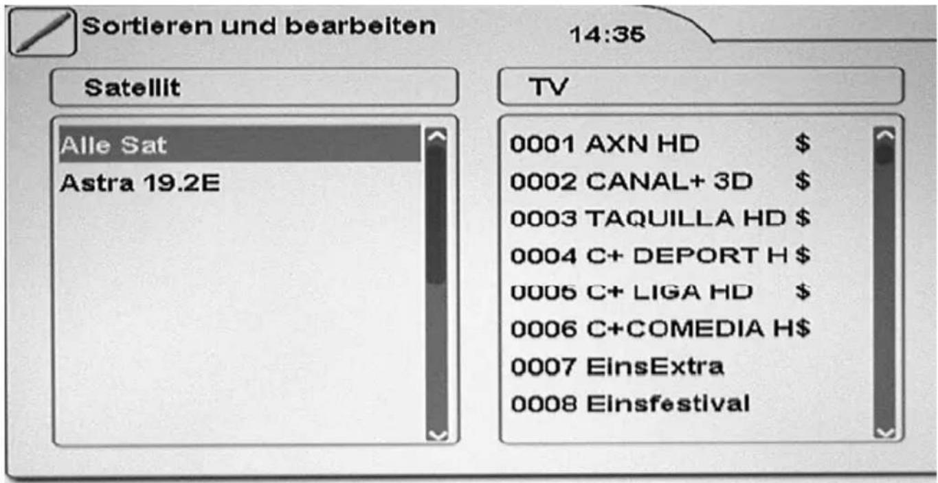 XORO HRS 8700 CI+ - Sortieren und Bearbeiten - 1