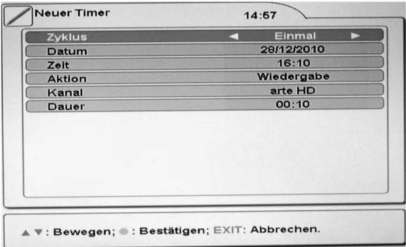 XORO HRS 8700 CI+ - Aufnahmeprogrammierung - 1