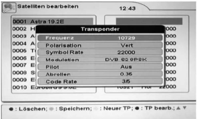 XORO HRS 8700 CI+ - Satellit bearbeiten - 2