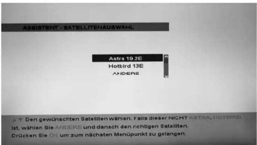 XORO HRS 8700 CI+ - Satellit auswählen - 1