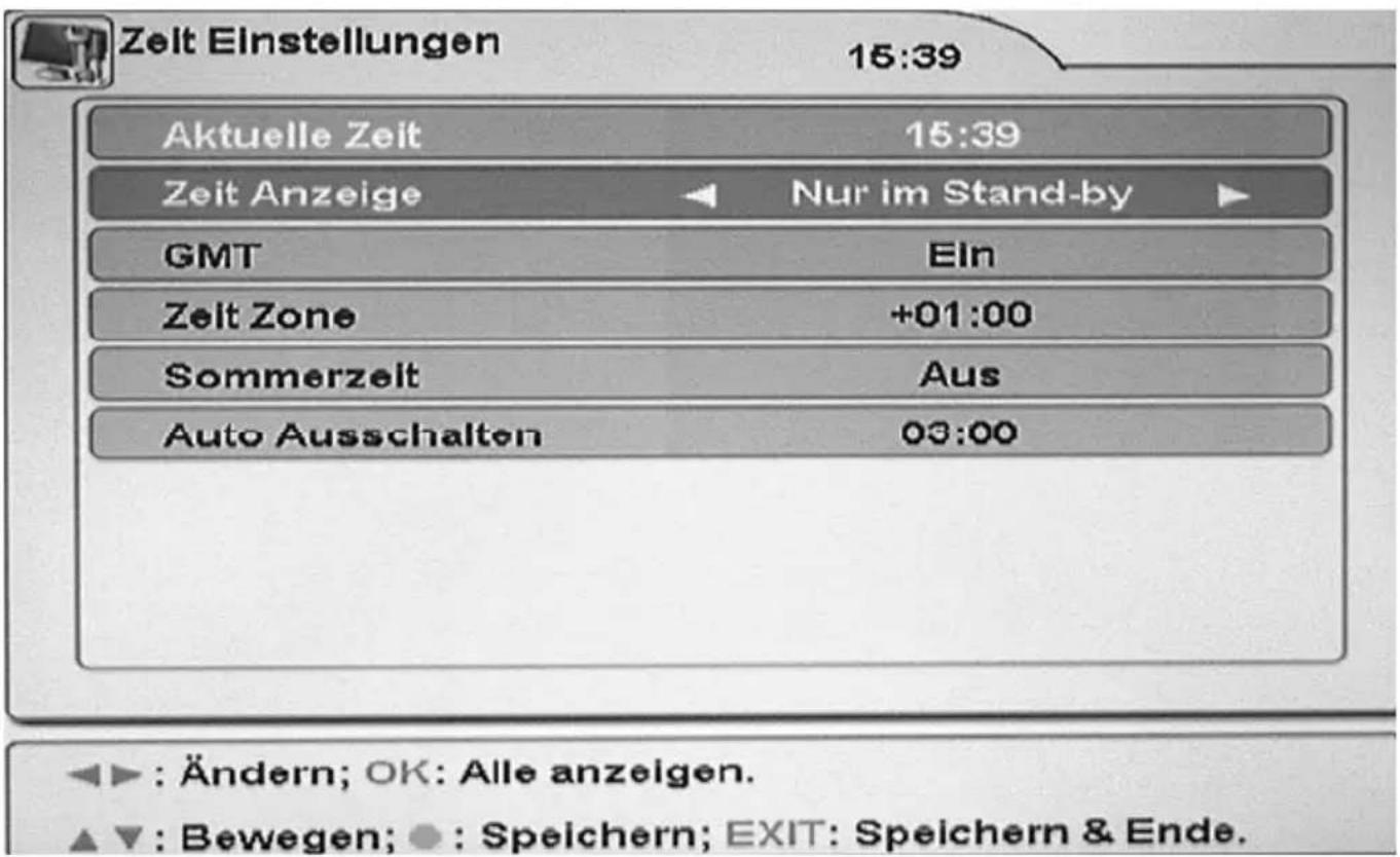 XORO HRS 8700 CI+ - Zeit Einstellungen - 1