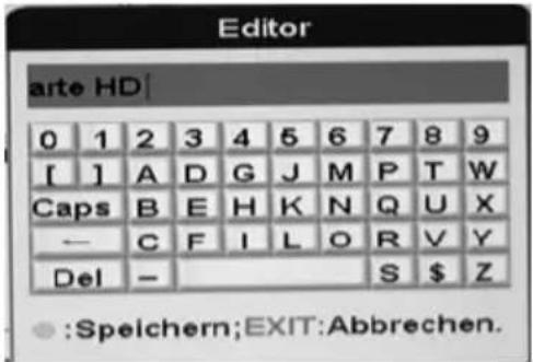 XORO HRS 8700 CI+ - Sender umbenennen - 1