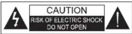 CAUTION RISK OF ELECTRIC SHOCK DO NOT OPEN