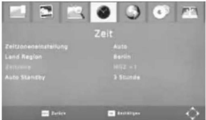 Zeit Zeitzonaeninstellung Auto Land Region Berlin Zeitnahme M52 = 1 Auto Standby 3 Stands Surkye Reckligen