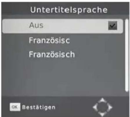 Untertitelsprache Aus Französisch Französisch OK Bestätigen