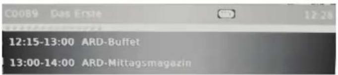 C0089 Das Erste 12:28 12:15-13:00 ARD-Buffet 13:00-14:00 ARD-Mittagsmagazin