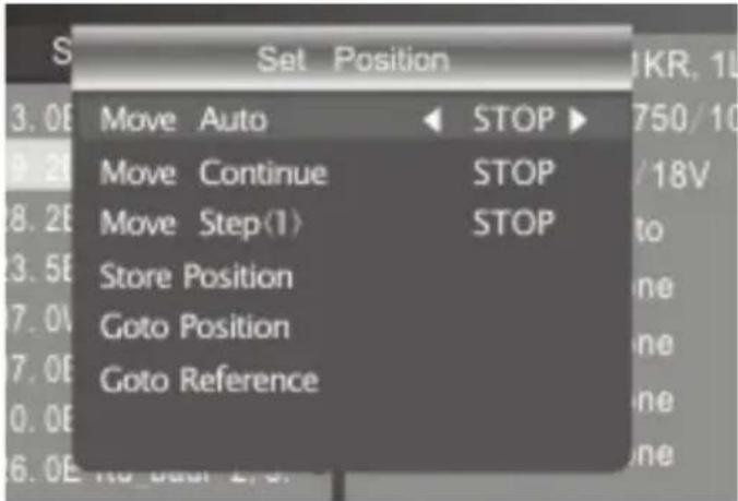 Set Position 3.0E Move Auto STOP 750/10 9.2E Move Continue STOP /18V 8.2E Move Step(1) STOP 3.5E Store Position 7.0V Goto Position 7.0E Goto Reference 0.0E 6.0E No Dual 2.5.