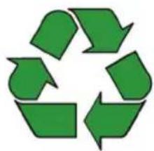 Green recycling symbol with three chasing arrows forming a triangle (no text or labels)