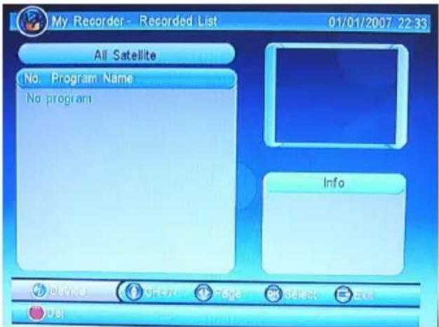 XORO HRS 3000 - Aufnahme Liste - 1