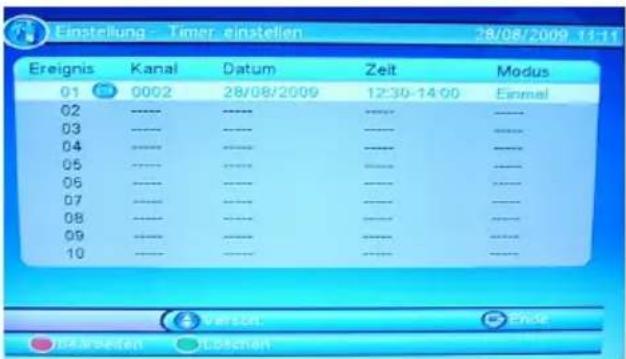 XORO HRS 3000 - Timerprogrammierung - 2