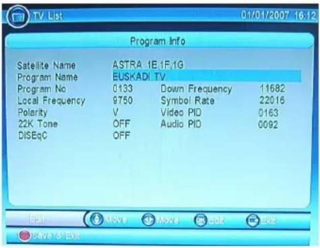 XORO HRS 3000 - TV Sender bearbeiten - 1