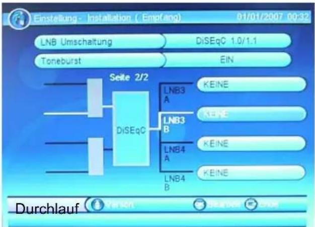 XORO HRS 3000 - Nutzung mehrerer Satelliten via DiSEqC 1.0/1.1 und Toneburst - 1