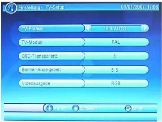XORO HRS 3000 - TV Einstellungen - 1