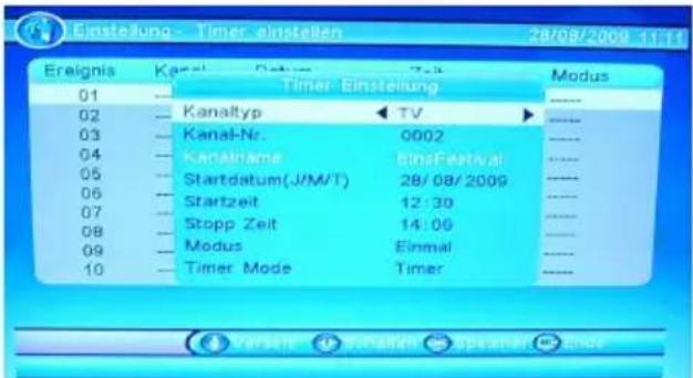 XORO HRS 3000 - Timerprogrammierung - 1