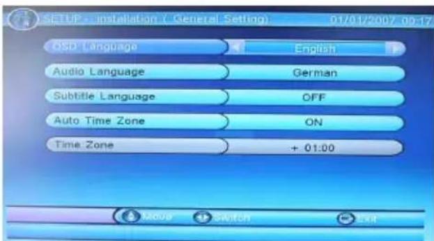 XORO HRS 3000 - Sprache (OSD Language) - 1