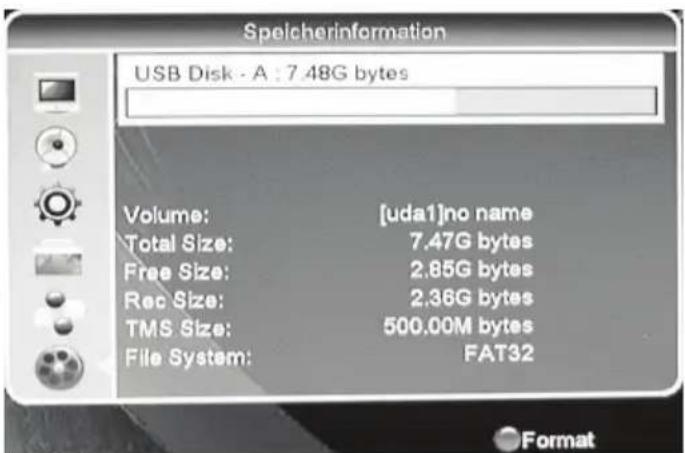 XORO HRS 3500 - Speicherinformation - 1