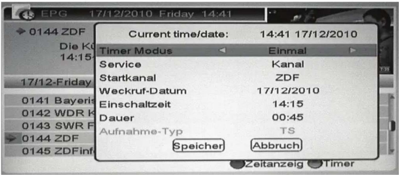 XORO HRS 3500 - Timerprogrammierung aus EPG - 1