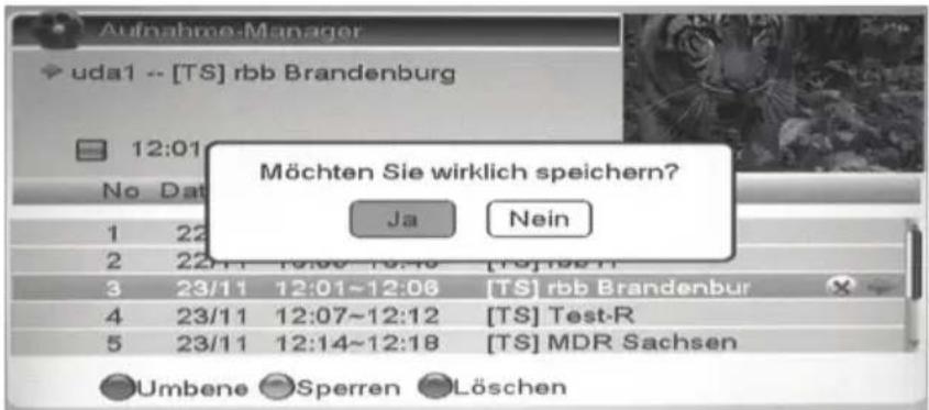 XORO HRS 3500 - Aufnahme löschen - 1