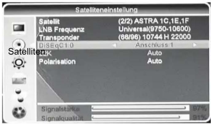 XORO HRS 3500 - Satelliteneinstellung - 1
