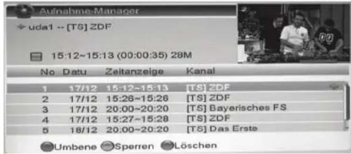 XORO HRS 3500 - Aufnahme-Manager - 1