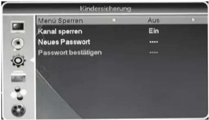 XORO HRS 3500 - Menü Sperren - 1