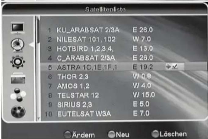 XORO HRS 3500 - Voreingestellt ist die Option „ASTRA E19.2“! - 4