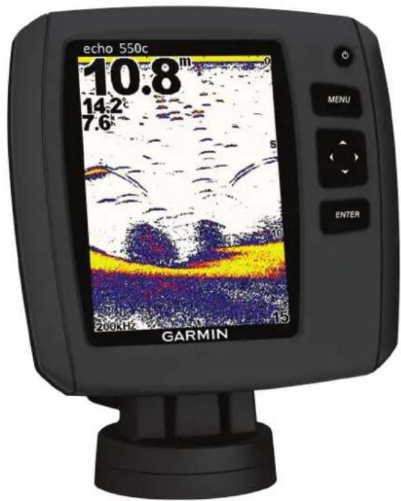 echo 550c 10.8m 14.2 7.6 5 200KHz 15 GARMIN MENU ENTER