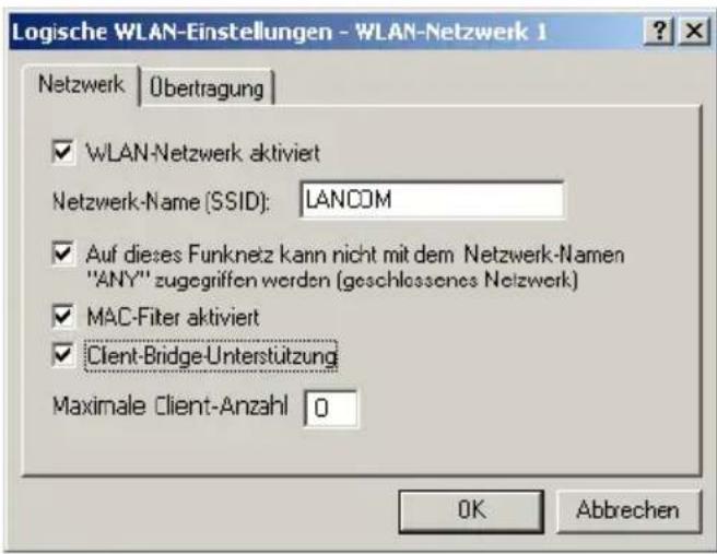 LANCOM L-320agn Wireless - SSID des verfügbaren Netzwerks einstellen - 1