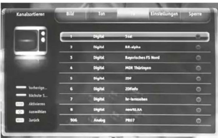 Mobilline TV-C19DDS - Kanal sortieren - 1