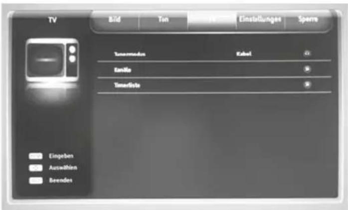 Mobilline TV-C19DDS - TV Menü - 1