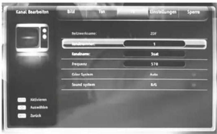 Mobilline TV-C16DDS - Kanal Bearbeiten - 1
