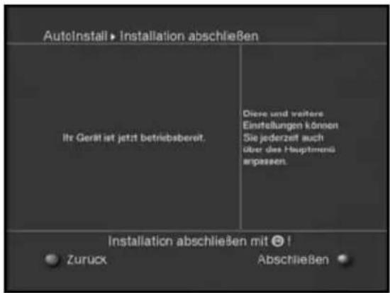 Skysat Teledigi 3T - Beenden des Installationsassistenten - 1