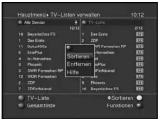 Skysat Teledigi 3T - Entfernen (löschen) aus der Favoritenliste - 1