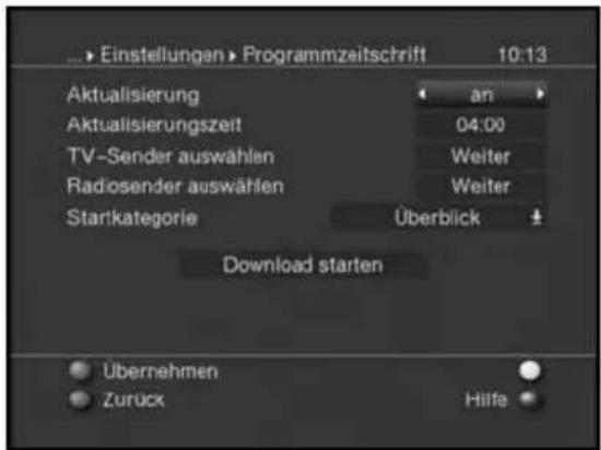 Skysat Teledigi 3T - Programmierung der elektronischen Programmzeitschrift - 2