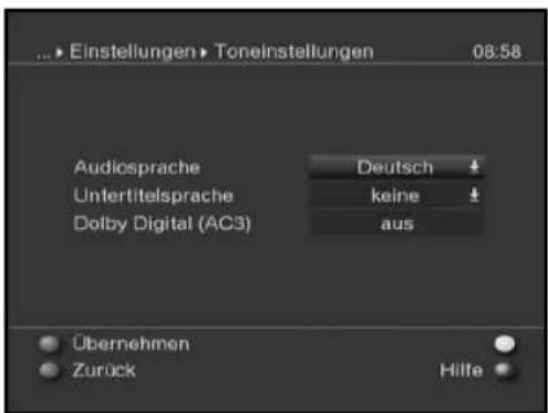 Skysat Teledigi 3 S - Toneinstellungen - 1