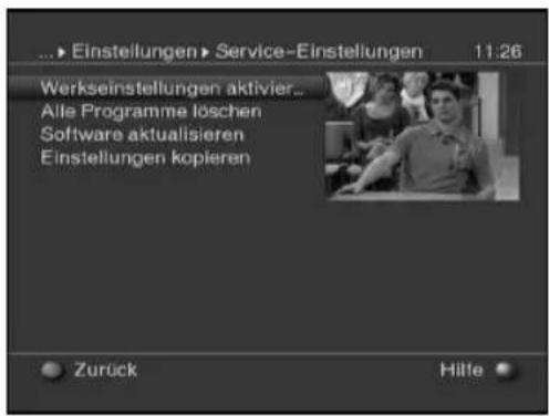 Skysat Teledigi 3 S - Service- Einstellungen - 1