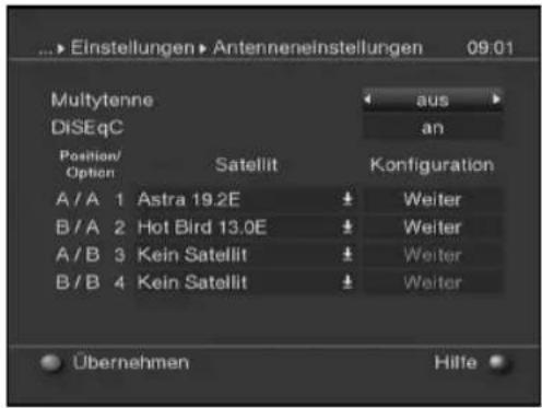 Skysat Teledigi 3 S - Antenneneinstellungen - 3