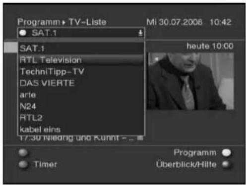 Skysat Teledigi 3 S - EPI-Übersicht anderer Programme darstellen - 1
