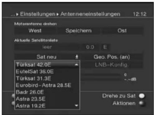 Skysat Teledigi 3 S - Vorprogrammierte Satellitenposition auswählen - 1